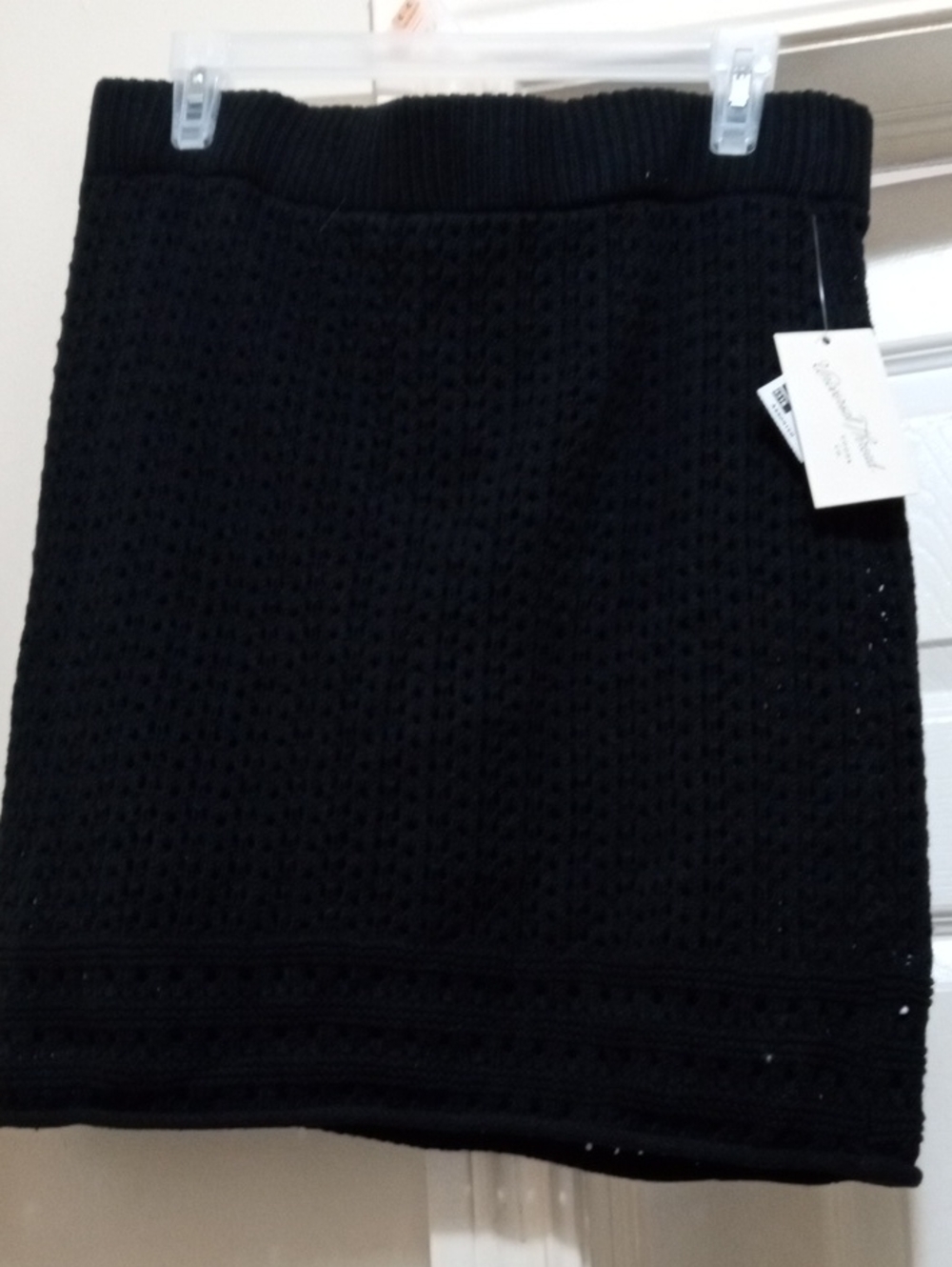 Universal Thread Black Crochet Knit Mini Skirt